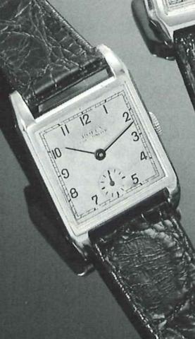 Rolex, Chronometer, Ref. 3777, 1940's..Fine, rectangular, 18ct gold gentleman's wristwatch.