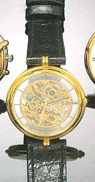 G_rald Genta, Ref. 1387, present series..Fine skeletonized, 18ct gold gentleman's.wristwatch.