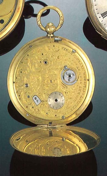 Robert Brandt Co., No. 24666.Chaux-de-Fonds), Swiss, circa 1840..Fine extra slim, 18 ct. gold watch with Bagnolet.caliber.