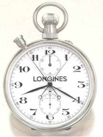 Longines, No. 9159327, Ref. 37285. Produced circa 1955..Very fine stainless steel, large, keyless, split-seconds keyless watch with 30-minute register. Accompanied by a Certificate of Examination from the National Physics Laboratory dated April 2, 1955.