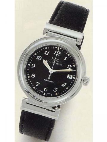 International Watch Co., Schaffhausen, Da Vinci SL, Ref. 3528. Produced in the 1990's.Fine, center-seconds, self-winding, stainless steel gentleman's wristwatch with date and a stainless steel IWC buckle. Accompanied by a fitted box. Accompanied by a box.