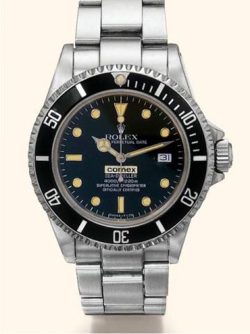 ARolex, Oyster Perpetual Date, Sea Dweller, Officially Certified, COMEX NO. 3032, Ref. 16660. Produced in the 1990's.Fine and rare center-seconds, water-resistant to 1220 m./4000 ft., stainless steel gentleman's wristwatch with date and stainless steel Fl