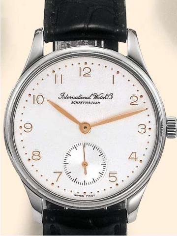 International Watch Co., Schaffhausen, Portuguese, Ref. 3531. Produced in the 1990's..Fine, self-winding, water-resistant, stainless steel gentleman's wristwatch with a stainless steel IWC deployant clasp.