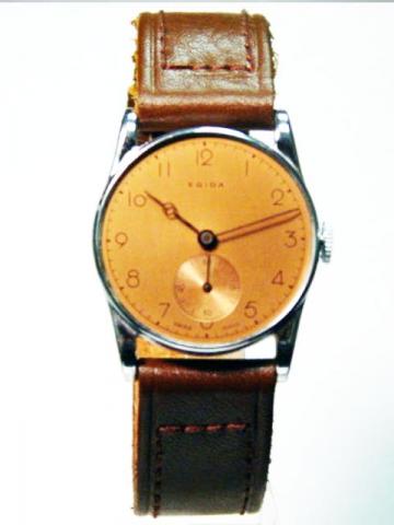 Egida, Ref. 960. Produced in the 1930's. Fine, chromium-plated gentleman's wristwatch.