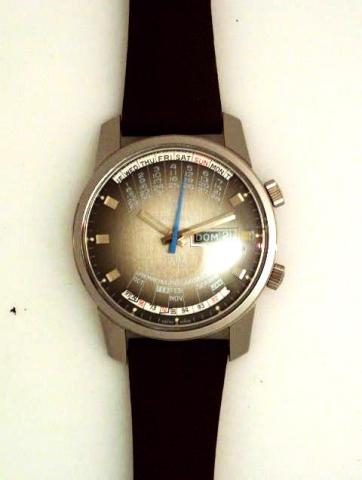 Tressa, 2002 Automatic, Ref. 202. Produced circa 1972..Fine center-seconds, self-winding, water-resistant, stainless steel gentleman's analogical and digital wristwatch with two crowns, day and date, triple date and year display from 1972 to 2002.