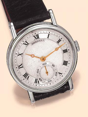 Breguet, Ref. 4805. Produced in the 1960s. 80s. Very fine and unusual, 18K white and yellow gold mid-sized wristwatch, with an 18K white gold deployant clasp.