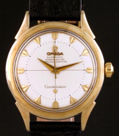 Omega, Constellation, Automatic Chronometer Officially Certified, Ref.2782-5SC. Production of this model started in 1952.Fine, center-seconds, self-winding, water-resistant, stainless steel and yellow gold gentleman's wristwatch.