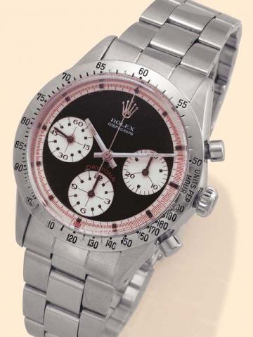 So-called Paul NewmanRolex, Cosmograph Daytona, Ref. 6232/6269. Produced in the 1970s.Very fine and rare, water-resistant, stainless steel gentleman