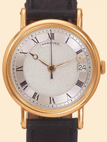 Breguet, No. 4299. Sold in 1985. Fine and rare, center-seconds, self-winding, 18K yellow gold gentleman