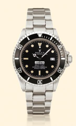 Rolex, Oyster Perpetual Date, COMEX No. 3032, Sea Dweller 4000ft=1220m, Superlative Chronometer Officially Certified, Ref. 16660. Produced in the 1990s. Fine and rare center-seconds, water-resistant, stainless steel gentleman's wristwatch with date and st