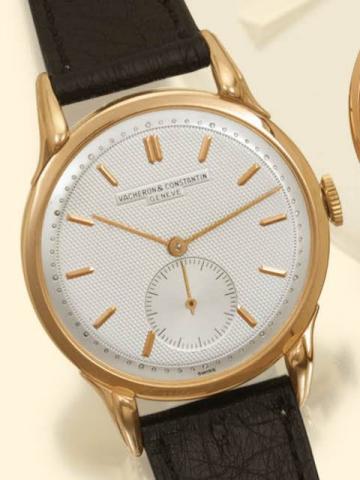 Vacheron Constantin, Geneve, No. 499243, case No. 331319, Ref. 4523. Produced in 1952. Very fine and elegant, oversized, 18K pink gold gentleman's wristwatch.
