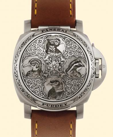 Panerai for Purdey Officine Panerai, Firenze 1860, Luminor Sealand, No. E 050/100, Ref. OP 6577. Produced in a limited edition of 100 examples in 2002 for famous gunmaker Purdey Sons. Very fine and very rare, oversized, self-winding, water-resistant to 