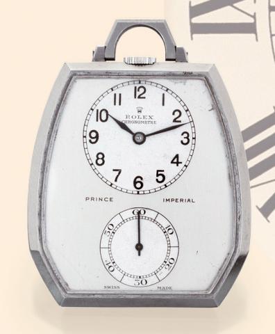 Rolex, Prince Imperial Ref. 1645, 1940's. Fine, stainless steel, keyless dress watch.