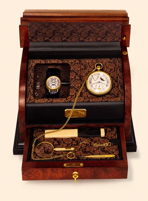 Breguet, Souscription Set No. 60, Ref. 3430 (the wristwatch) and Ref. 1819 (the pocket watch). Made in a small series in 1991 to celebrate Antiquorum