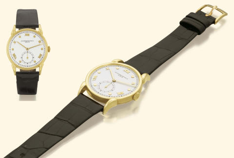 Claw Lugs Vacheron Constantin, Geneve, No. 443575, case No. 282135, Ref. 4061. Made in 1943. Very fine and rare, 18K yellow gold gentleman