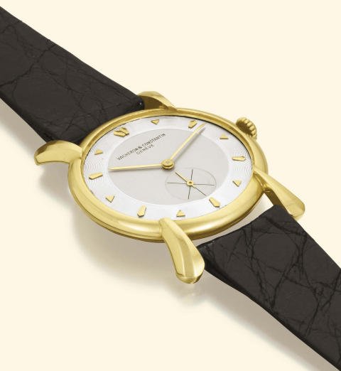 So-called Giraffa Vacheron Constantin, Geneve, No. 488447, case No. 377697, Ref. 4778. Made in 1951. Very fine and rare, 18K yellow gold gentleman's wristwatch with fancy lugs and a yellow gold Vacheron Constantin buckle. Accompanied by a Certificate of