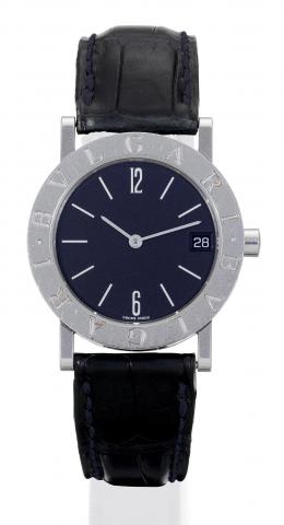To be Sold Without Reserve.Bulgari, Ref. BB 30 SLD..Made in the 1990s..Fine, water-resistant.stainless steel mid-size wristwatch.with date and stainless steel Bulgari.buckle.