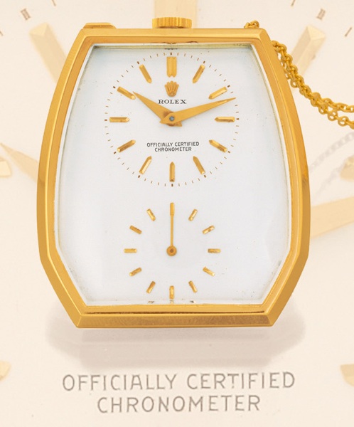 Prince Imperial.Rolex, Prince Imperial Ref. 8753, Made in the 1950s..Fine, 18K gold, keyless dress watch with original chain and clip.