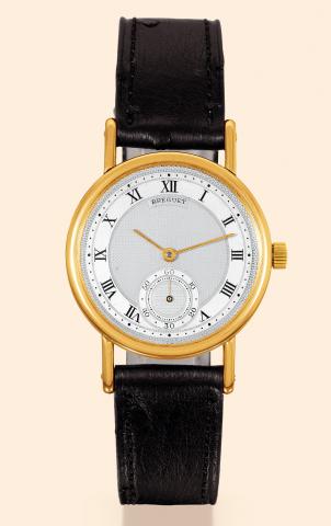 Breguet, No. 4785. Made in the 1950s..Fine and rare, elegant 18K yellow gold.gentleman's wristwatch.