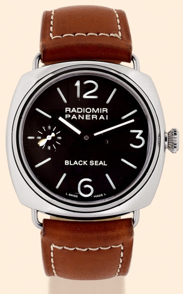 Black Seal.Officine Panerai Firenze 1860, Radiomir.Black Seal, No. G1062/1500, Ref. OP.6603. Made in a limited edition of 1500 examples circa 2004..Fine and rare, oversized, cushion-shaped, water-resistant to.100 m., stainless steel gentleman