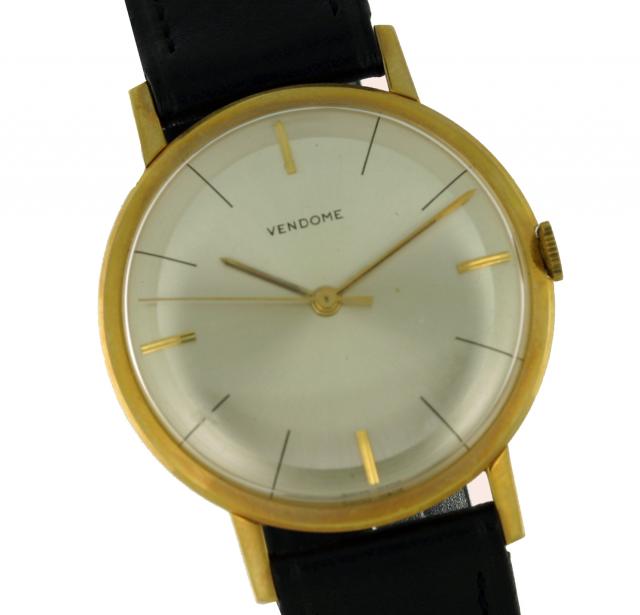 Vendome, Ref. 7651/7751, case No. 75547. Made circa 1960..Fine and thin, gold plated gentleman