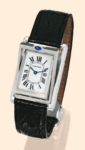 R_versible Basculante.Cartier Paris, Montre-.Bracelet R_versible Basculante.Ref. 76021CD/2405. Made.circa 2001..Fine, rectangular, stainless steel gentleman