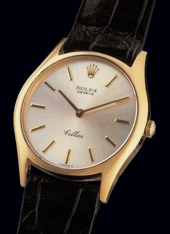 Ref. 3804 Cellini.Rolex, Geneva, Cellini.Ref. 3804. Case No..3619766. Made in 1974..Fine, flat, 18K yellow gold gentleman's.wristwatch. Accompanied by.the original certificate. (now void)