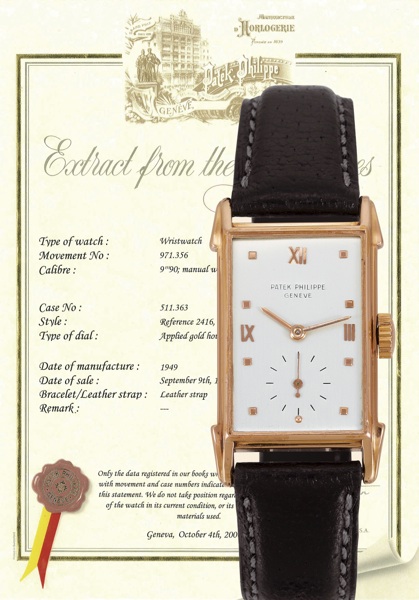 Pink Gold Ref. 2416.Patek Philippe Cie, Gen