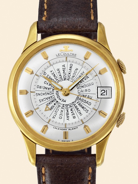 Memovox - World Time.Jaeger-LeCoultre.Memovox - World Time.No. 1804940, Ref. 5215. Made in the.1950s..Fine, center seconds, gold-plated and.stainless steel gentleman