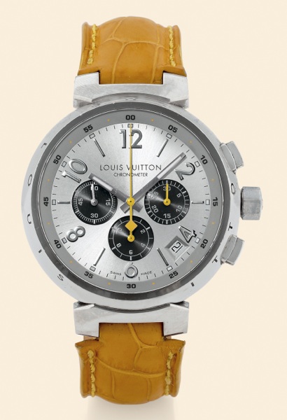 Louis Vuitton, Chronometer Chronograph, No. 013/120, Ref. Q 11430. Made in a limited of.120 pieces in 2003 to commemorate the 20th anniversary of the Louis Vuitton Cup..Very fine and rare, thick, self-winding, water-resistant, 18K white gold gentleman's.w