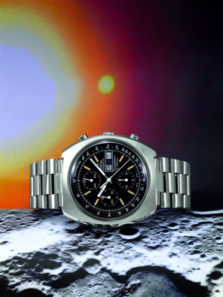 SPEEDMASTER SPEEDSONIC Omega Chronometer, Speedsonic, 300 Hz, No. 38423886, Ref. ST 188.0002..Sold on May 25, 1978..Fine and rare stainless steel tonneau-shaped gentleman