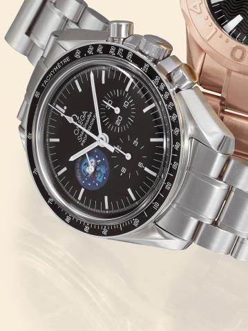 Omega.Speedmaster.Professional.Eyes on the Stars, No. 77117335, Ref..SU 145.0031. No. 2136 of a limited edition of 5441.examples. Made in 2003..Fine, asymmetric, water-resistant, stainless steel gentleman
