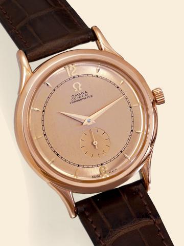 1948 - The Centenary Watch.Omega Museum Collection, No. 0290/1948, Ref. BG 167.2004. Collector`s Series Number Five from the.Museum Collection. Made in 2004..Very fine and rare, self-winding, water-resistant, 18K pink gold gentleman