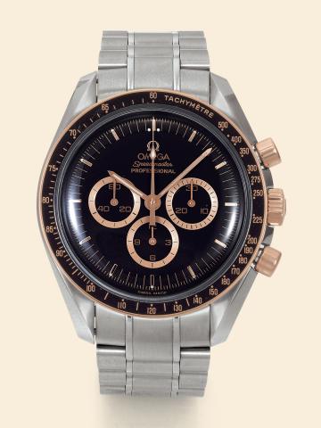 APOLLO 15 - SCOTT WORDEN IRWIN.Omega, Speedmaster Professional, No. 0738/.1971, Ref. DG 345.0300. Made in a limited edition.of 1971 examples in 2006 to commemorate the 35th.anniversary of the Apollo 15th mission to the moon..Fine and rare, water-resistant