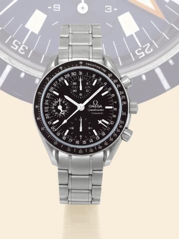 Speedmaster - Automatic, Triple Date.Omega, Speedmaster - Automatic, Triple Date, Ref. 3523. Made in the 1990s..Fine, self-winding, water-resistant, stainless steel gentleman