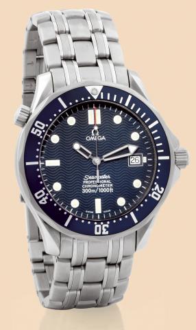 Seamaster Professional Diver.Omega, Seamaster Professional Chronometer.300m/1000ft, Ref. 2531. Made in the late 1990s..Fine, center seconds, self-winding, water-resistant, stainless.steel diver