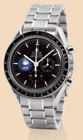 Speedmaster Professional - Eyes on the Stars.Omega, Speedmaster Professional - Eyes on the.Stars, No. 3656 / 5441, movement No. 77119623.Ref. SU 145.0031. Made in a limited edition of 5441 pieces.in 2003..Fine, water-resistant, stainless steel wristwatch 