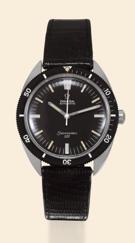 Seamaster 120.Omega, Automatic, Seamaster 120, No. 25587254, Ref. ST 165.027. Made in 1967..Fine, tonneau-shaped, center-seconds, self-winding, water-resistant, stainless steel diver