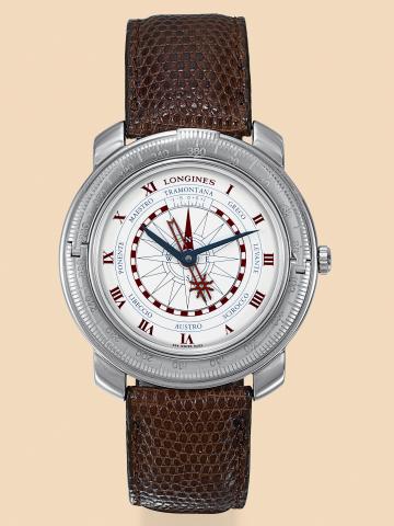 Stainless Steel 1492.Christobal C.Longines, 1492 Christobal.C., No. 1647, Ref. 5253. Made in.1992 to commemorate the 500th anniversary.of the discovery of America by.Christopher Colombus in 1492..Fine self-winding, water-resistant, stainless.steel wristwa