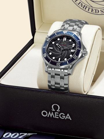 Seamaster-007.Omega, Seamaster, Professional, No. 04843, movement No. 81759720, Ref. 22268000. Made in a numbered.edition of 10007 examples in 2006, to coincide with the release of the film Casino Royale..Fine, center seconds, self-winding, water-resistan