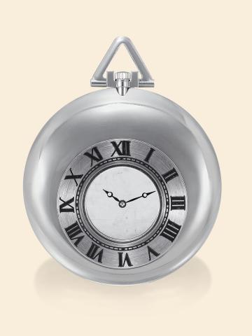 Montre Mysterieuse.Cartier, Paris, movement No. 81003S, case.No. 699003. Made in a limited series, circa.1980..Very fine and very rare, elegant, 18K white gold, keyless.mystery dress watch, accompanied by the original matching.heavy 18K white gold Cartier