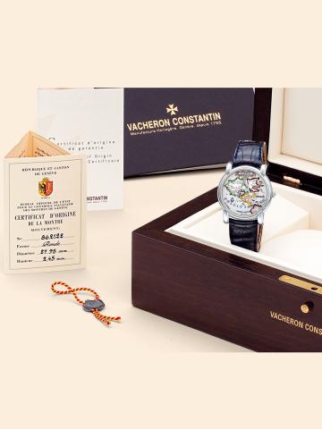 Limited Edition Enamel Platinum Mercator.Vacheron Constantin, Gen