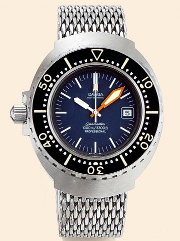 Seamaster 1000.Omega, Seamaster, 1000m/ 3300 ft, Professional, Automatic, Ref. ST 166.0093. Made in 1971..Fine and rare, center seconds, self-winding, water-resistant, stainless steel diver