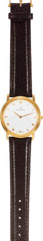 Yellow Gold Villeret.Blancpain, Villeret, No..501, Ref. 0021/1418. Made circa 1990.sold on November 16th, 1990..Fine, thin, 18K yellow gold wristwatch.with a 18K yellow gold Blancpain buckle..Accompanied by a fitted box and certificate.