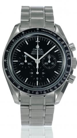 Apollo XVII - E.A. Cernan.Omega, Speedmaster Professional, No. 0934.Ref. 3570.50.00. Made in 2002 in a limited edition of 3000 examples.to honor Eugene Cernan, the last man on the moon, who took.part in the Apollo XVII mission on December 14, 1972..Fine a