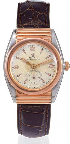 Steel and Gold Hooded Lugs.Rolex, Oyster Perpetual Chronom