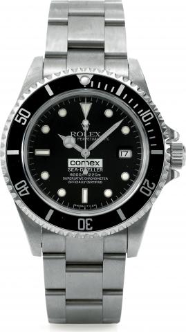 Ref. 16660, Comex.Rolex, Oyster Perpetual Date, Comex, Sea Dweller 4000ft=1220m, Superlative Chronometer Officially Certified.Ref. 16660. Made circa 1980..Fine and rare, center seconds, self-winding, water-resistant, stainless steel gentleman's wristwatch