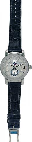 Macho Palladium 950.Ulysse Nardin, Certified Chronometer, Macho Palladium.950, No. 320, Ref. 278-70. Sold on May 28, 2007..Fine, large, oval, self-winding, water-resistant, palladium.chronometer wristwatch with power-reserve indication.date and a platinum