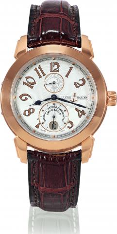 Ulysse I.Ulysse Nardin, Officially Certified Chronometer.Limited Edition, movement No. 02934, No. 198/500, Ref. 272-.88. Made in a limited series of 500 examples circa 2005..Fine, water-resistant, self-winding, 18K pink gold chronometer.wristwatch with da