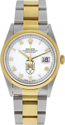 Nick Price Steel and Gold Datejust.Rolex Oyster Perpetual, Datejust, Superlative.Chronometer Officially Certified, No. 118 / 200, Ref. 16203..Made in a limited edition of 200 pieces in 1996 in honor of Nick.Price